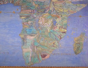 Kaart van zestiende-eeuws India, uit de 